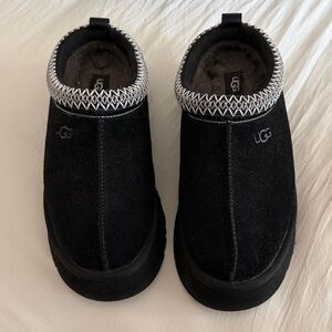 UGG Black Suede Cozy Slip-Ons